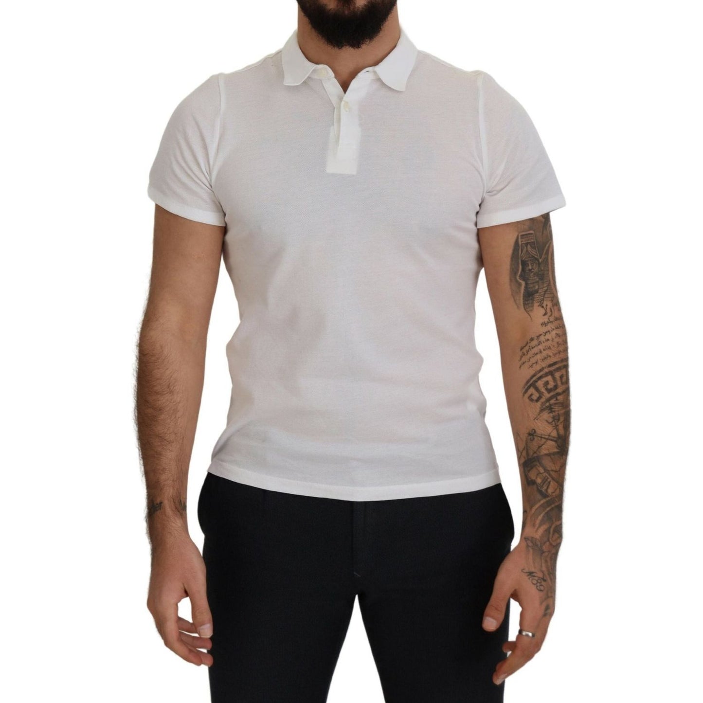 FRADI Elegant White Cotton Polo T-Shirt FRADI