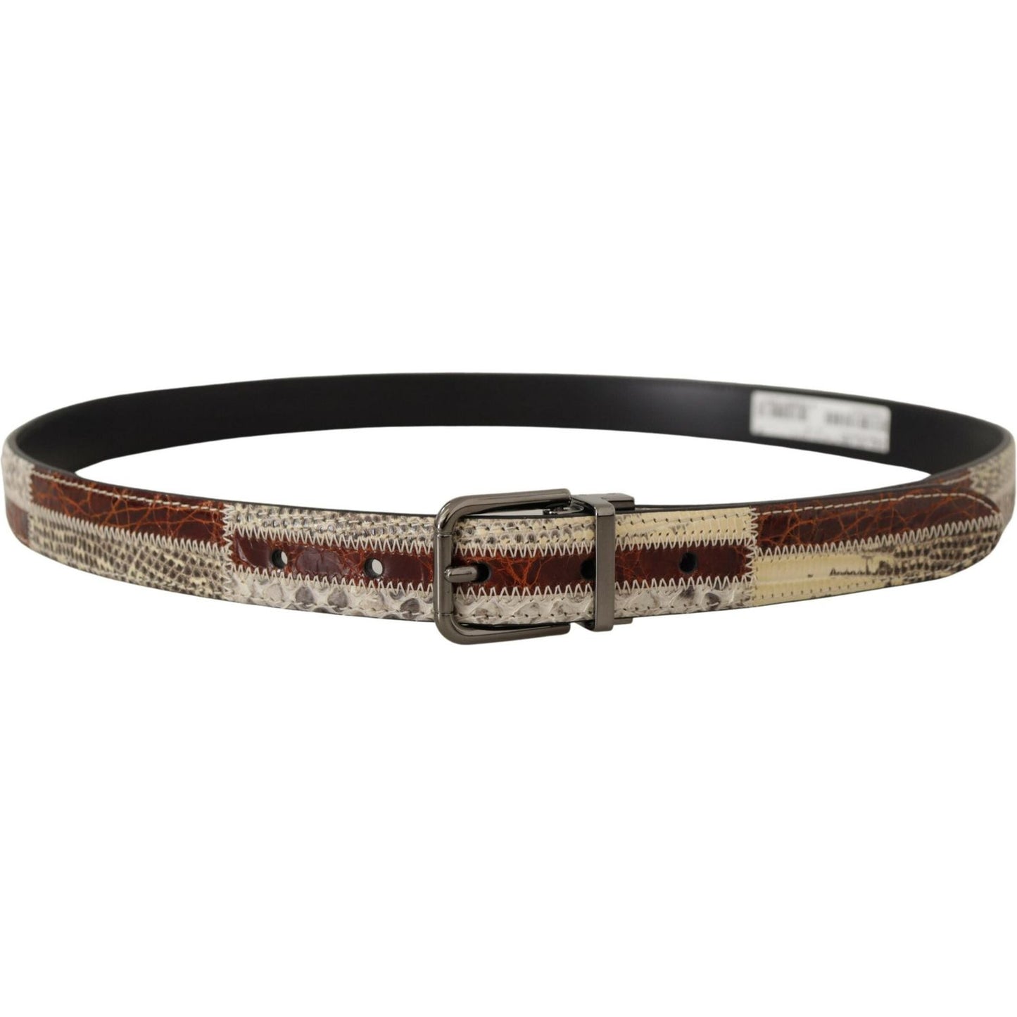 Dolce & Gabbana Multicolor Patchwork Snakeskin Belt Dolce & Gabbana