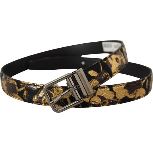 Dolce & Gabbana Multicolor Leather Belt with Black Buckle Dolce & Gabbana