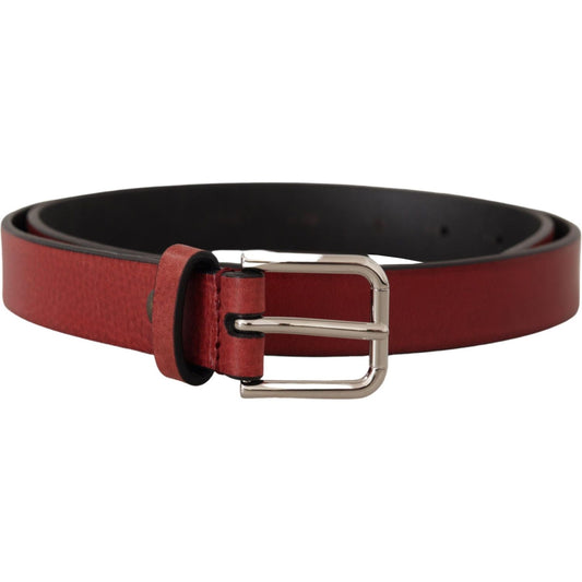 Dolce & Gabbana Elegant Maroon Italian Leather Belt Dolce & Gabbana