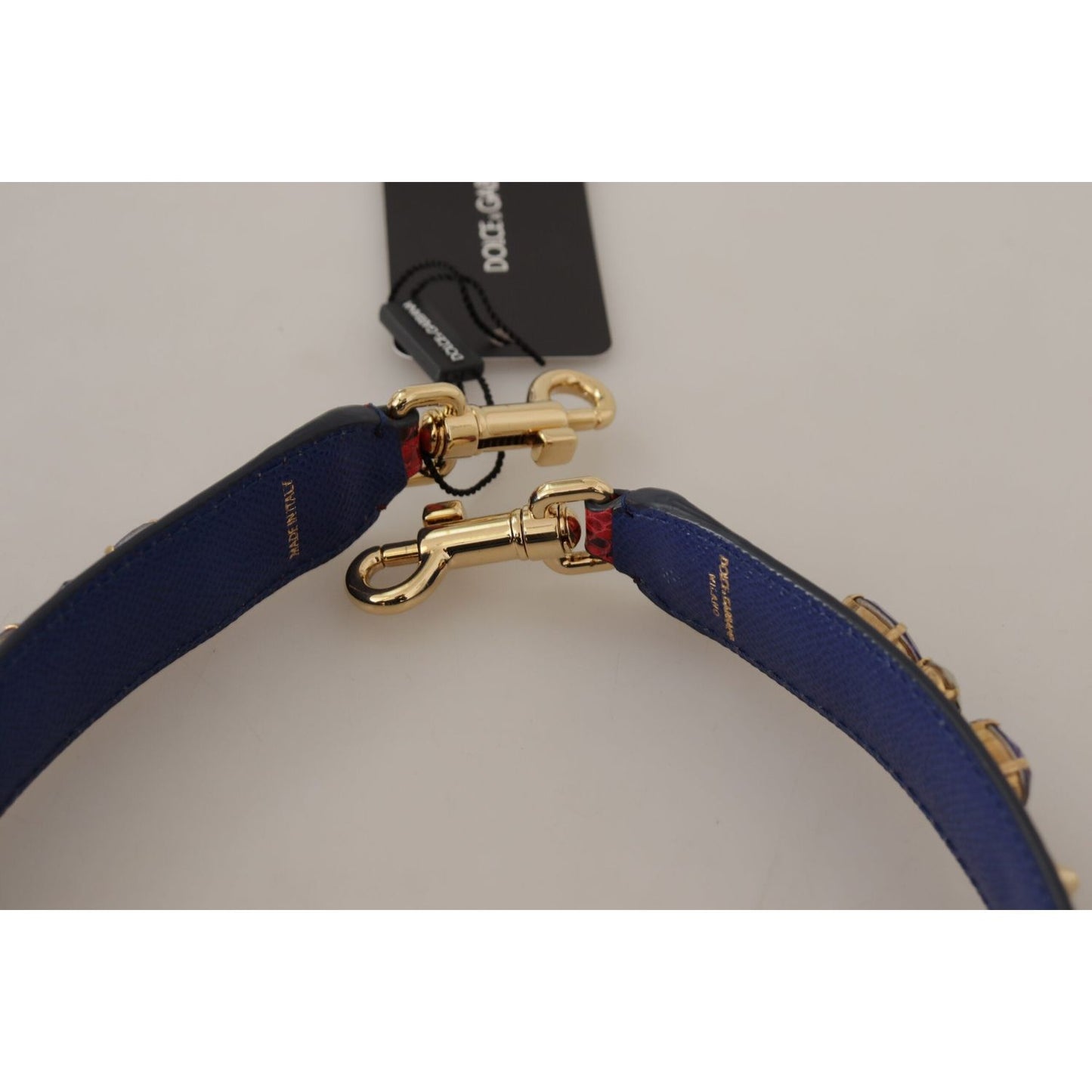 Dolce & Gabbana Red Exotic Leather Crystals Bag Shoulder Strap 1728,67345645728,Bags,Dolce & Gabbana,Leather Accessories - Women - Bags,Material: 100% Python Leather,New with tags,Red,Shoulder Straps - Bags,Women,Women - Bags