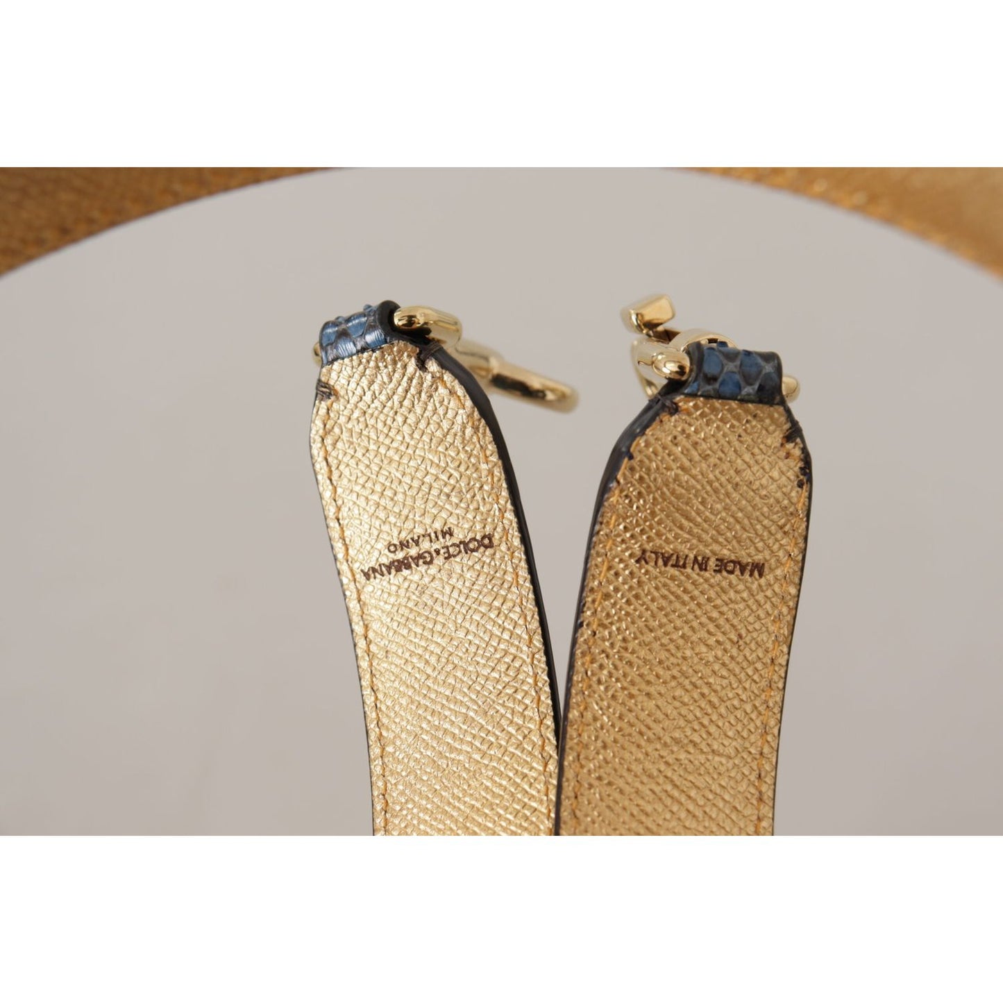 Dolce & Gabbana Blue Exotic Leather Crystals Shoulder Strap 1728,67345645728,Bags,Blue,Dolce & Gabbana,Leather Accessories - Women - Bags,Material: 100% Python Leather,New with tags,Shoulder Straps - Bags,Women,Women - Bags