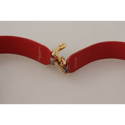 Dolce & Gabbana Brown Python Leather Crystals Shoulder Strap