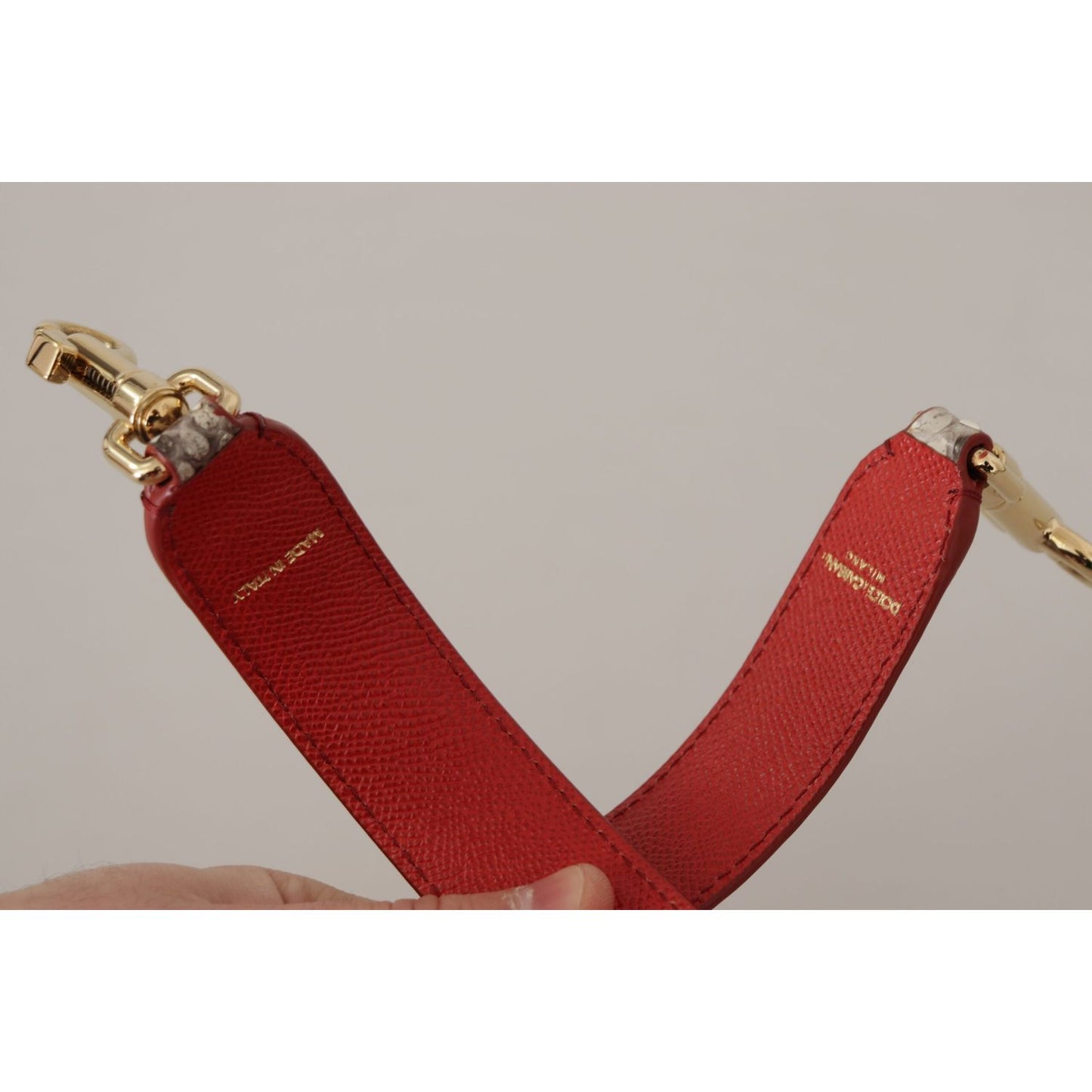 Dolce & Gabbana Beige Exotic Leather Studded Shoulder Strap 1728,67345645728,Bags,Beige,Dolce & Gabbana,Leather Accessories - Women - Bags,Material: 100% Python Leather,New with tags,Shoulder Straps - Bags,Women,Women - Bags