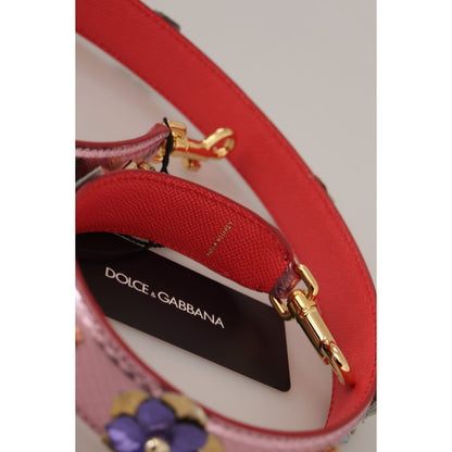 Dolce & Gabbana Metallic Pink Leather Studded Shoulder Strap 1728,67345645728,Bags,Dolce & Gabbana,Leather Accessories - Women - Bags,Material: 100% Leather,New with tags,Pink,Shoulder Straps - Bags,Women,Women - Bags