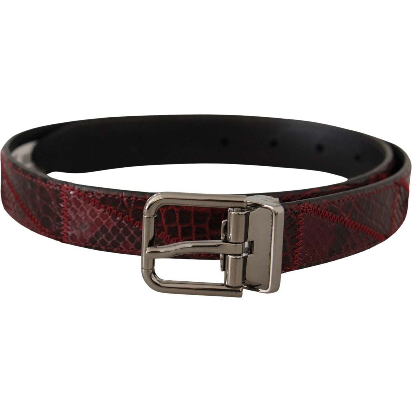 Dolce & Gabbana Elegant Red Exotic Leather Belt Dolce & Gabbana