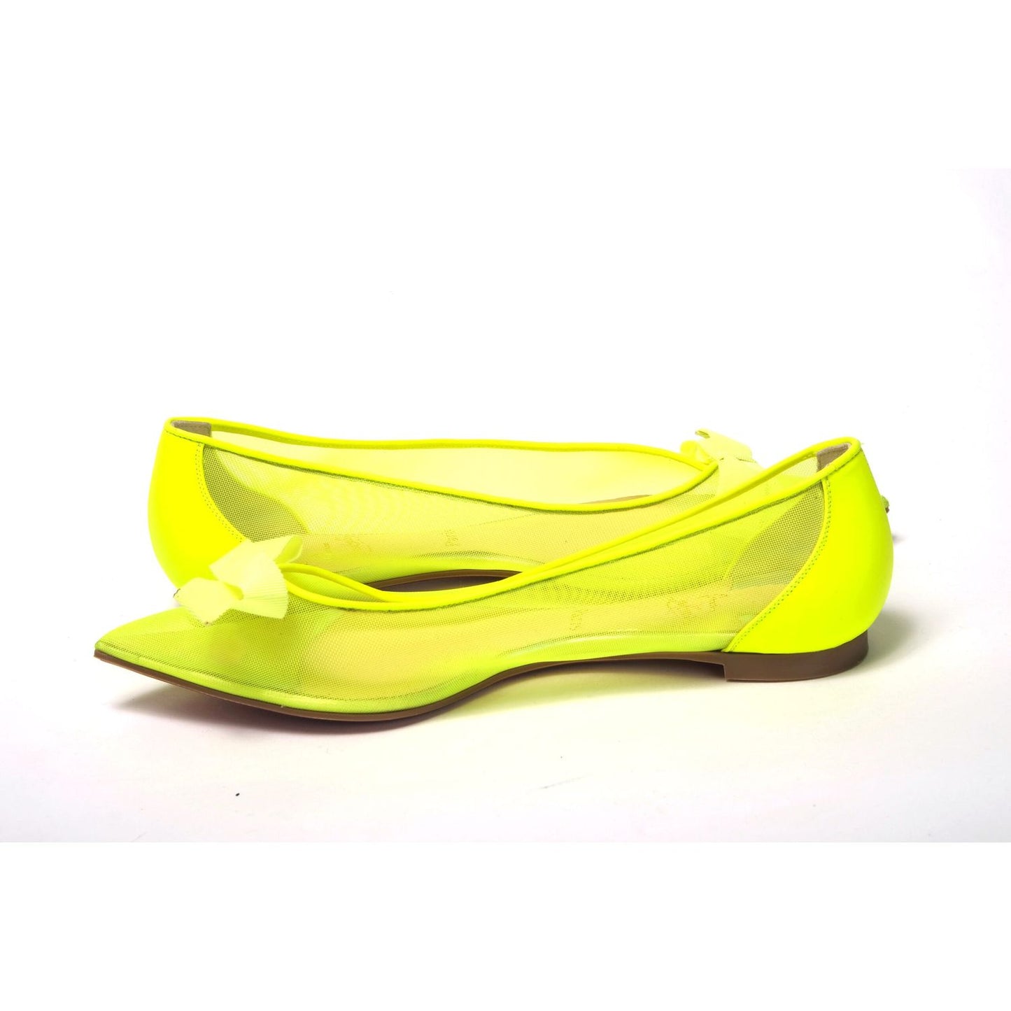 Christian Louboutin Fluro Yellow Flat Point Toe Shoe Christian Louboutin