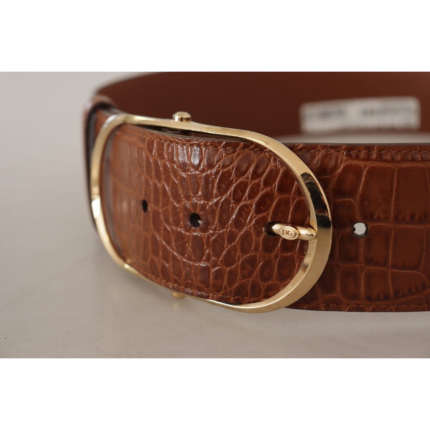 Dolce & Gabbana Enchanting Engraved Logo Leather Belt Dolce & Gabbana