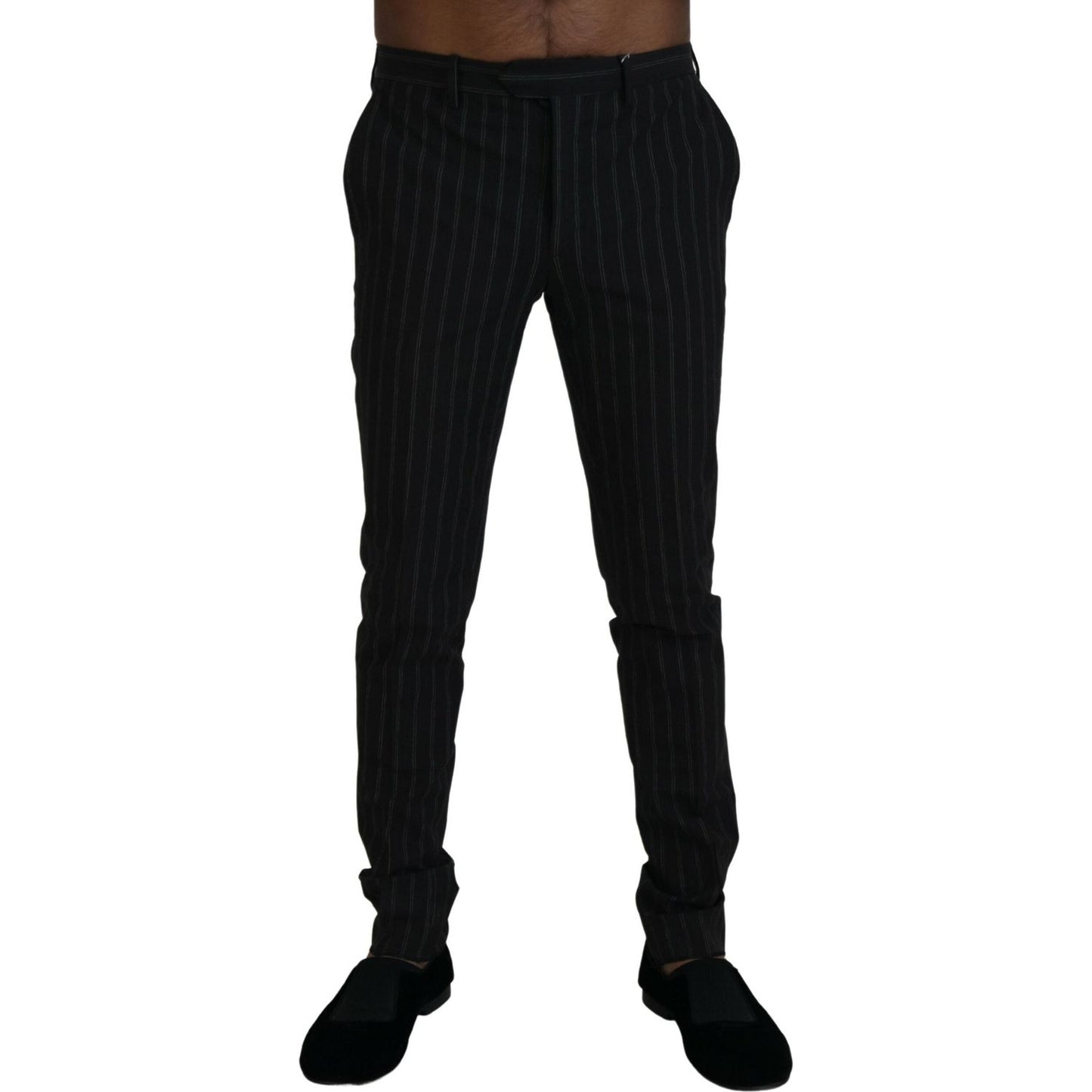 BENCIVENGA Elegant Striped Viscose Dress Pants for Men BENCIVENGA