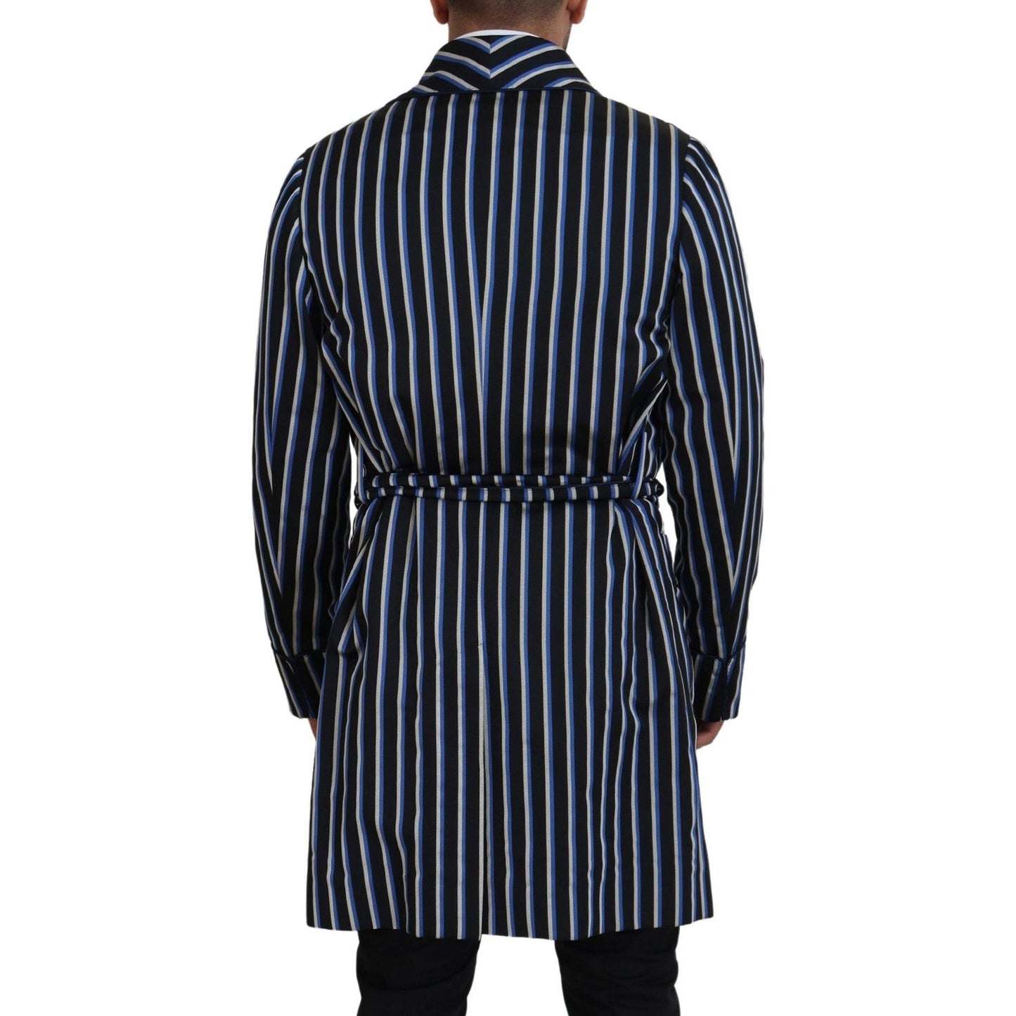 Dolce & Gabbana Elegant Striped Silk Blend Robe Dolce & Gabbana