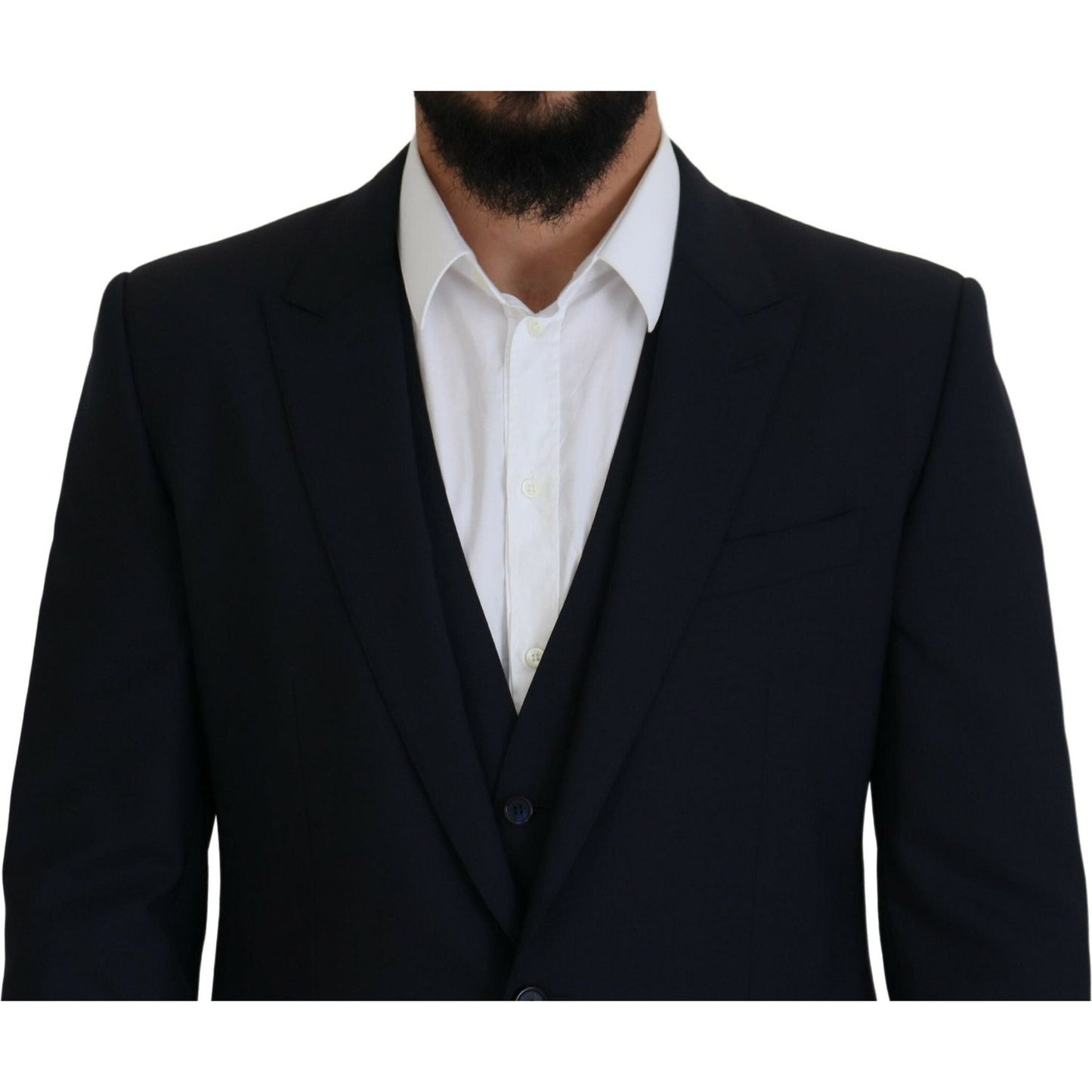 Dolce & Gabbana Elegant Navy Wool Blend Martini Blazer Dolce & Gabbana