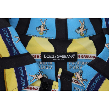 Dolce & Gabbana Multicolor Printed Viscose Casual Shirt