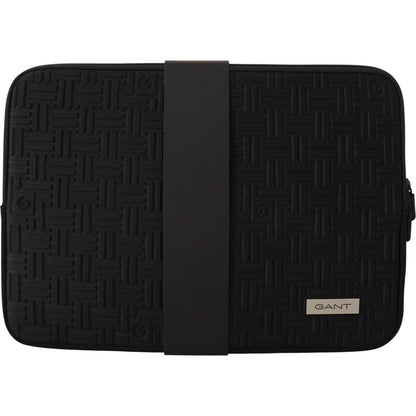 Gant Black Padded Pouch Bag Zipper Cover Sleeve Case