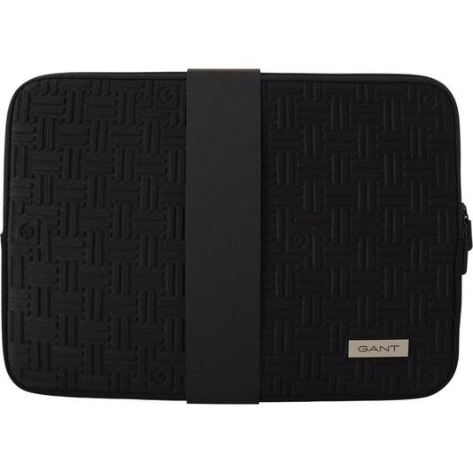 Gant Black Padded Pouch Bag Zipper Cover Sleeve Case