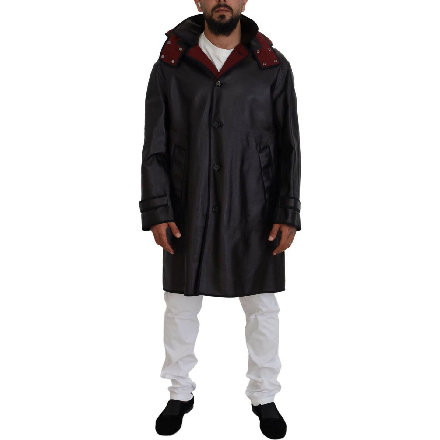 Dolce & Gabbana Black Trench Hooded Parka Cotton Jacket 1728,67345645728,Black,Clothing,Dolce & Gabbana,IT44 | XS,IT46 | S,IT48 | M,IT50 | L,IT54 | XXL,Jackets & Coats - Clothing,Jackets - Men - Clothing,Material: 100% Cotton,Men,Men - Clothing,New with t