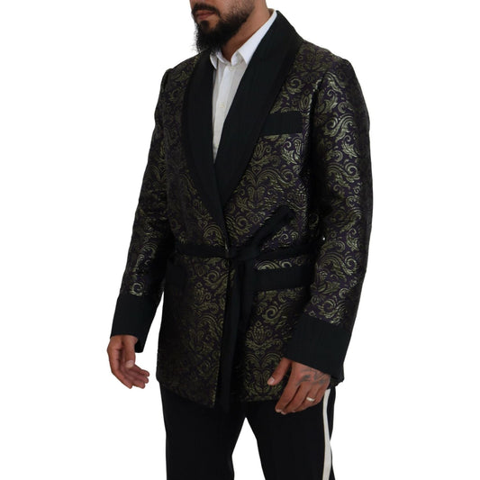 Gold Jacquard Robe Jacket