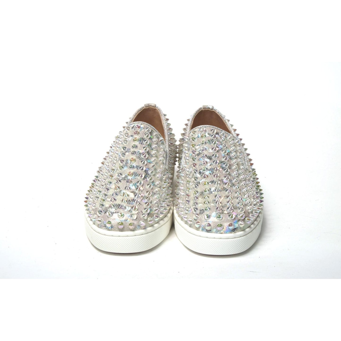 Christian Louboutin White Ab/Clear Ab Roller Boat Woman Flat Sneaker Christian Louboutin