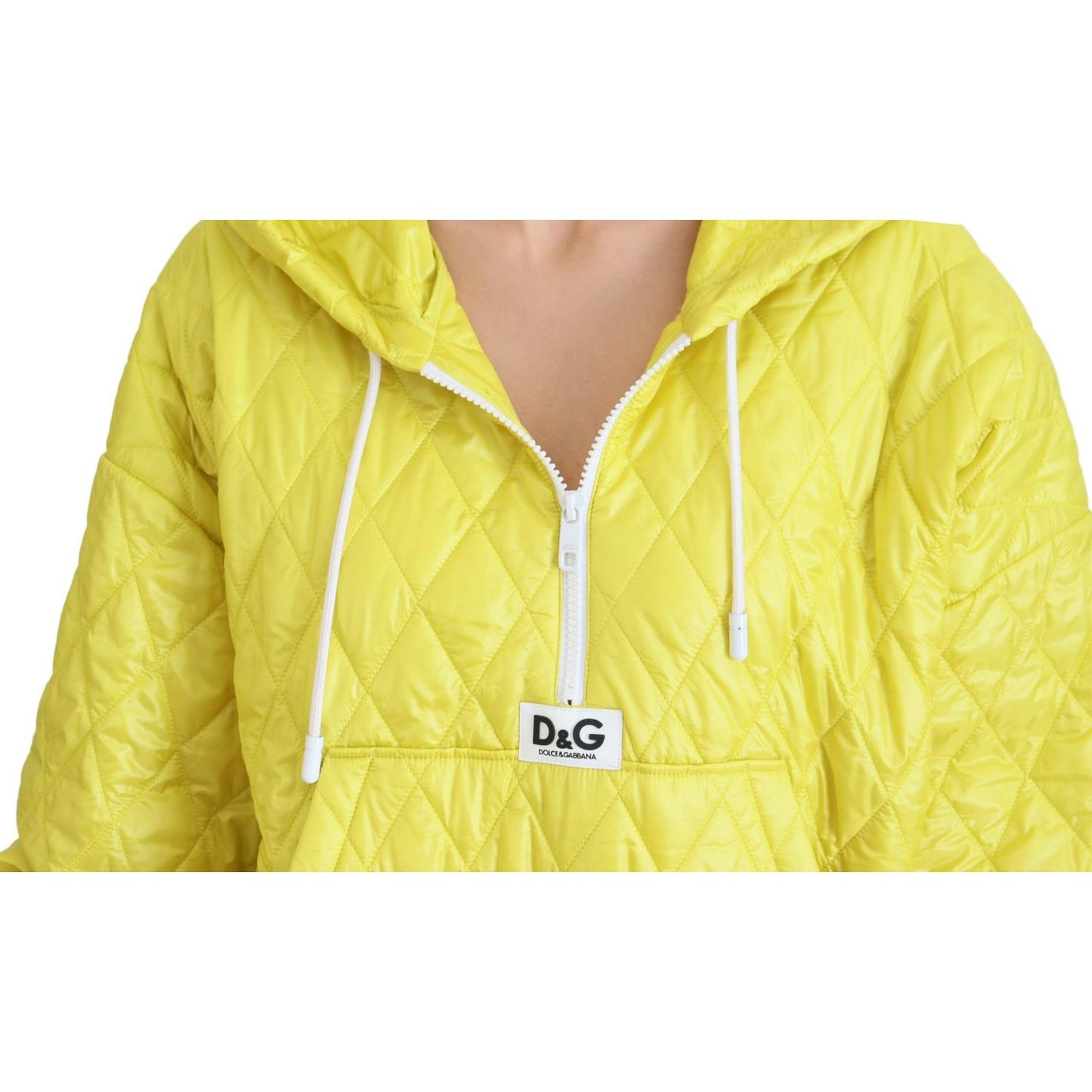 Dolce & Gabbana Elegant Yellow Hooded Jacket Dolce & Gabbana