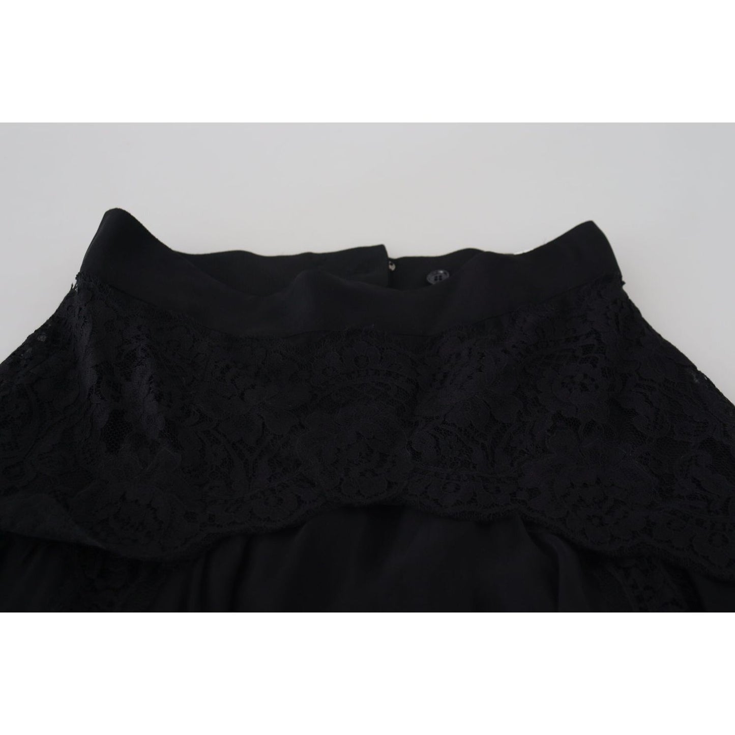 Dolce & Gabbana Elegant High-Waist Midi Silk-Blend Skirt Dolce & Gabbana