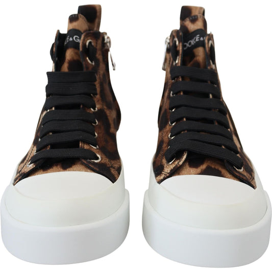 Dolce & Gabbana Exquisite Leopard Print Mid-Top Sneakers Dolce & Gabbana