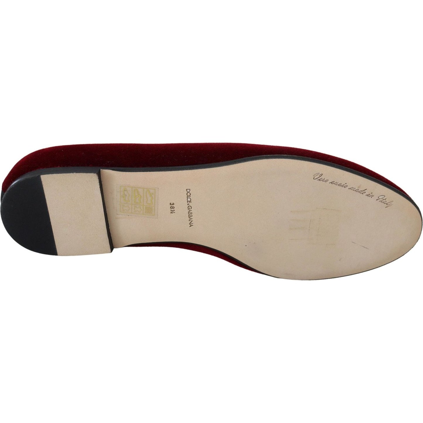 Dolce & Gabbana Bordeaux Velvet Devotion Loafers Dolce & Gabbana