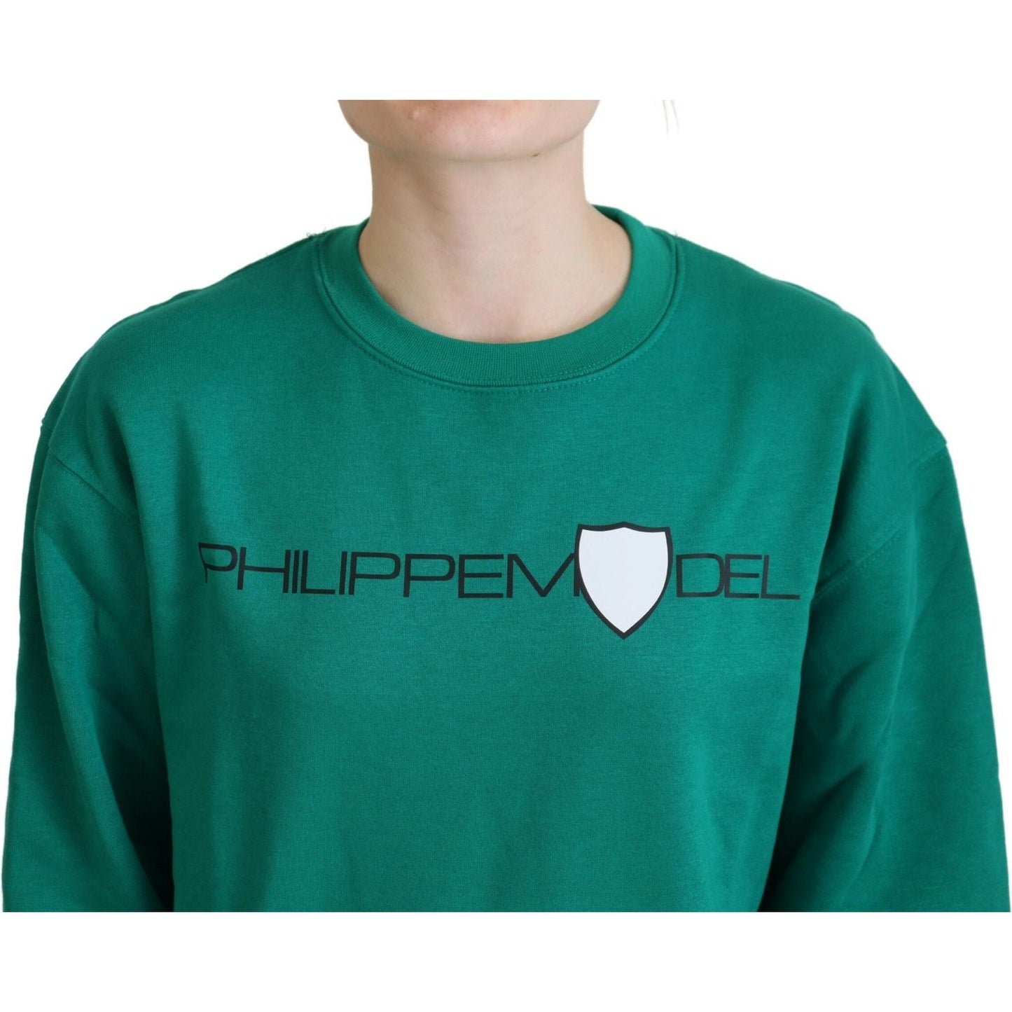 Philippe Model Chic Green Printed Long Sleeve Sweater Philippe Model