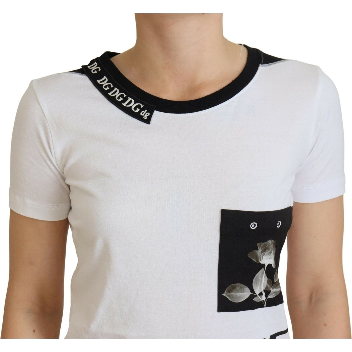 Dolce & Gabbana Chic Monochrome 'Here and Now' Cotton Tee Dolce & Gabbana