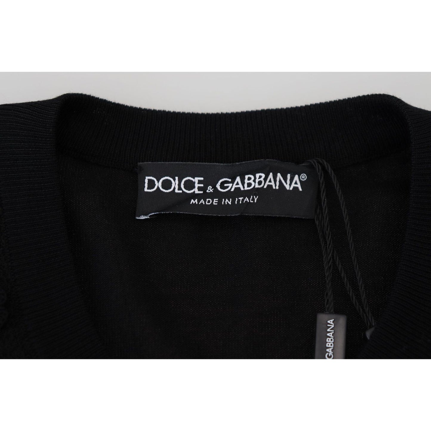 Dolce & Gabbana Elegant Black Floral Lace Cardigan Sweater Dolce & Gabbana