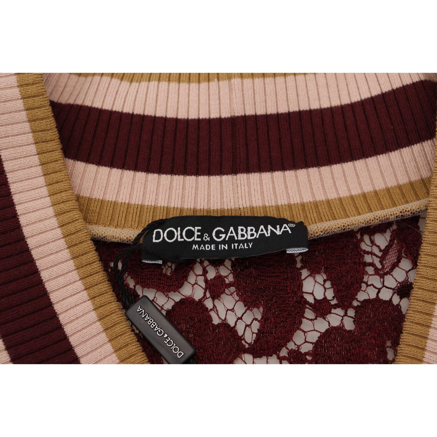 Dolce & Gabbana Multicolor V-Neck Pullover Sweater Dolce & Gabbana