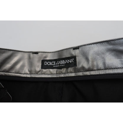Dolce & Gabbana Metallic Silver High Waist Skinny Pants
