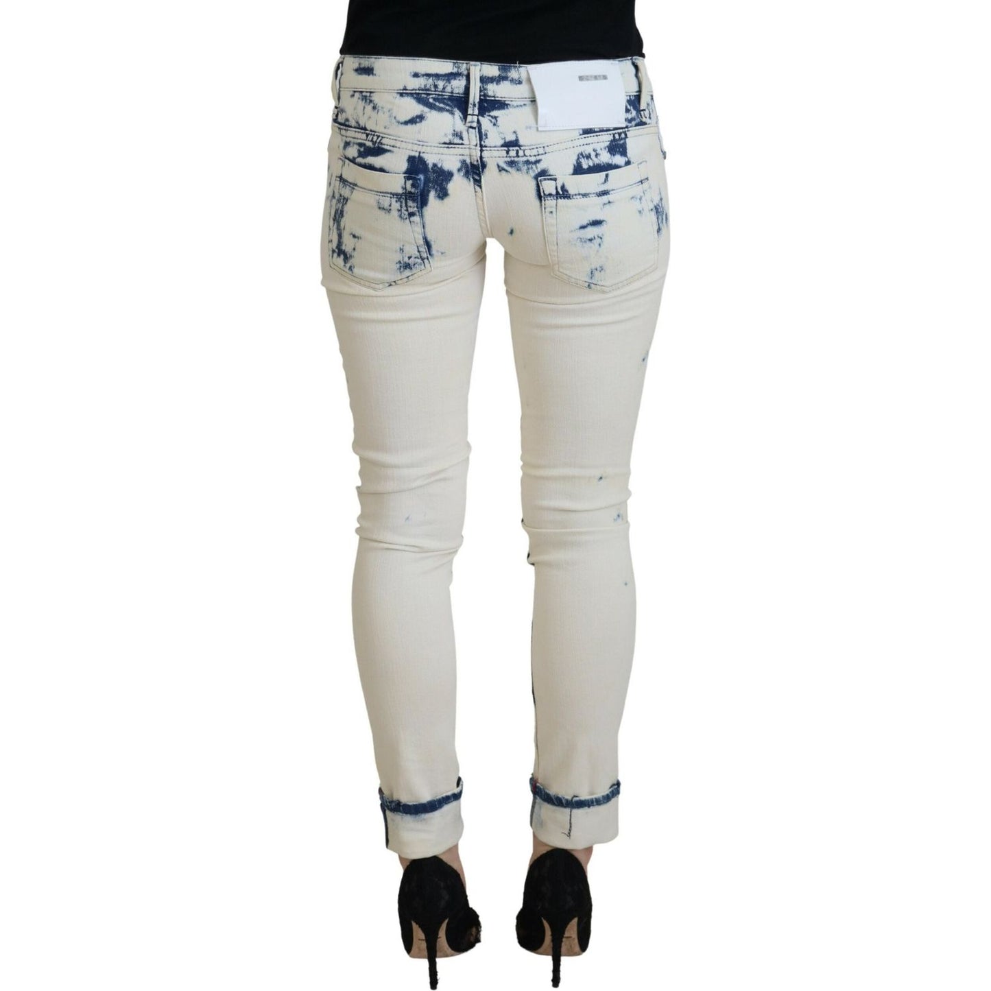 Acht Chic Low Waist Tattered Skinny Jeans Acht