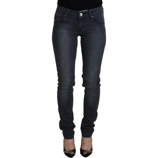 Acht Chic Gray Low Waist Skinny Jeans Acht