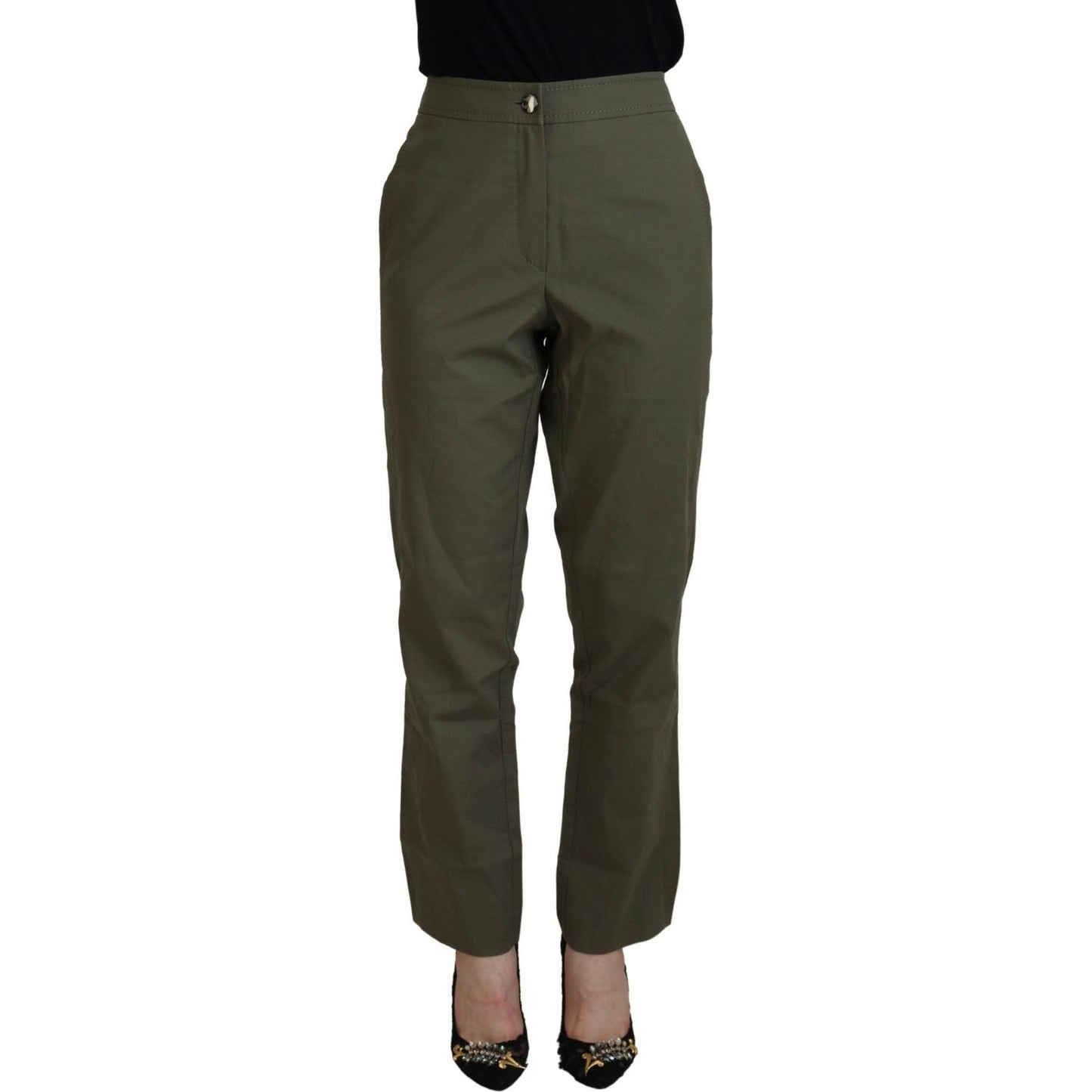 LAUREL Elegant Tapered Green Pants - Chic Everyday Wear LAUREL