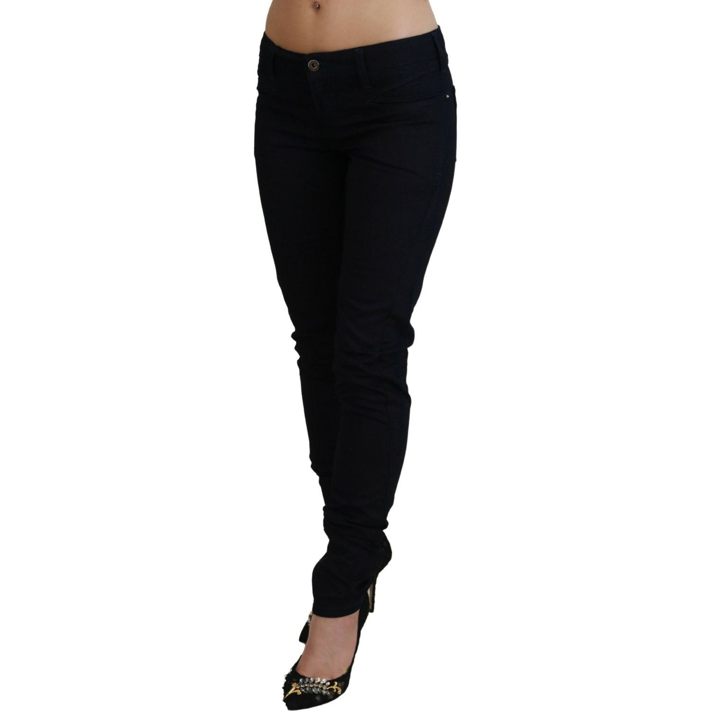 Costume National Chic Black Low Waist Denim Skinny Jeans Costume National