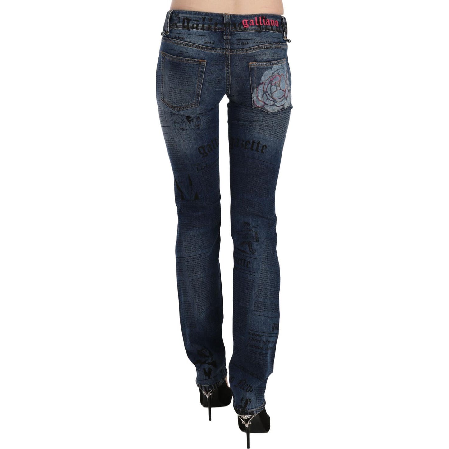 John Galliano Chic Blue Gazette Skinny Denim John Galliano