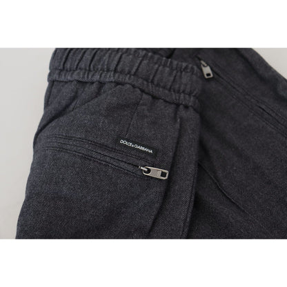 Dolce & Gabbana Gray Cotton Jogger Men Pants