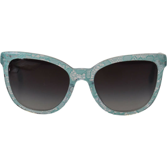 Dolce & Gabbana Blue DG4190 Lace Crystal Acetate Butterfly Sunglasses Dolce & Gabbana