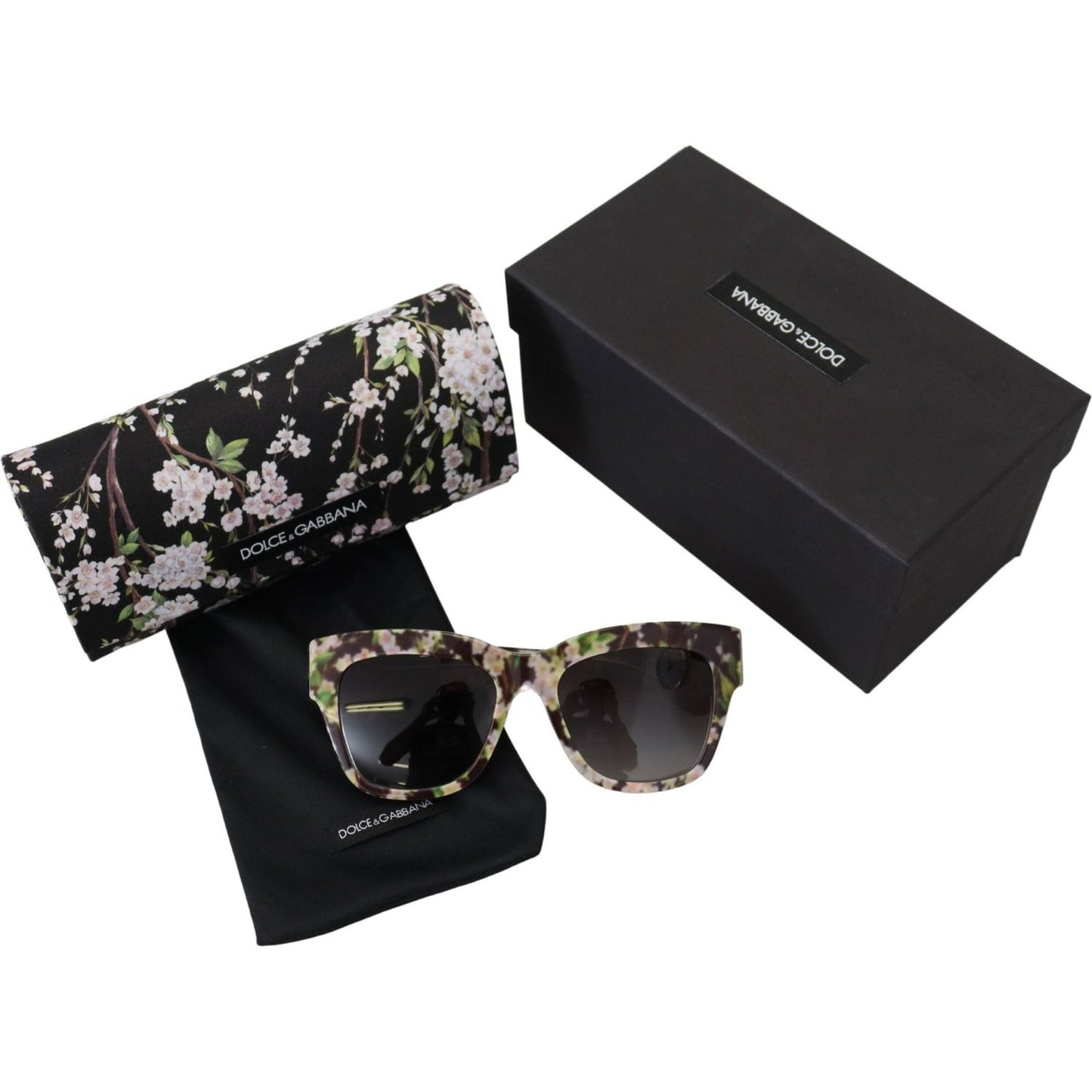 Dolce & Gabbana Elegant Black Multicolor Gradient Sunglasses Dolce & Gabbana