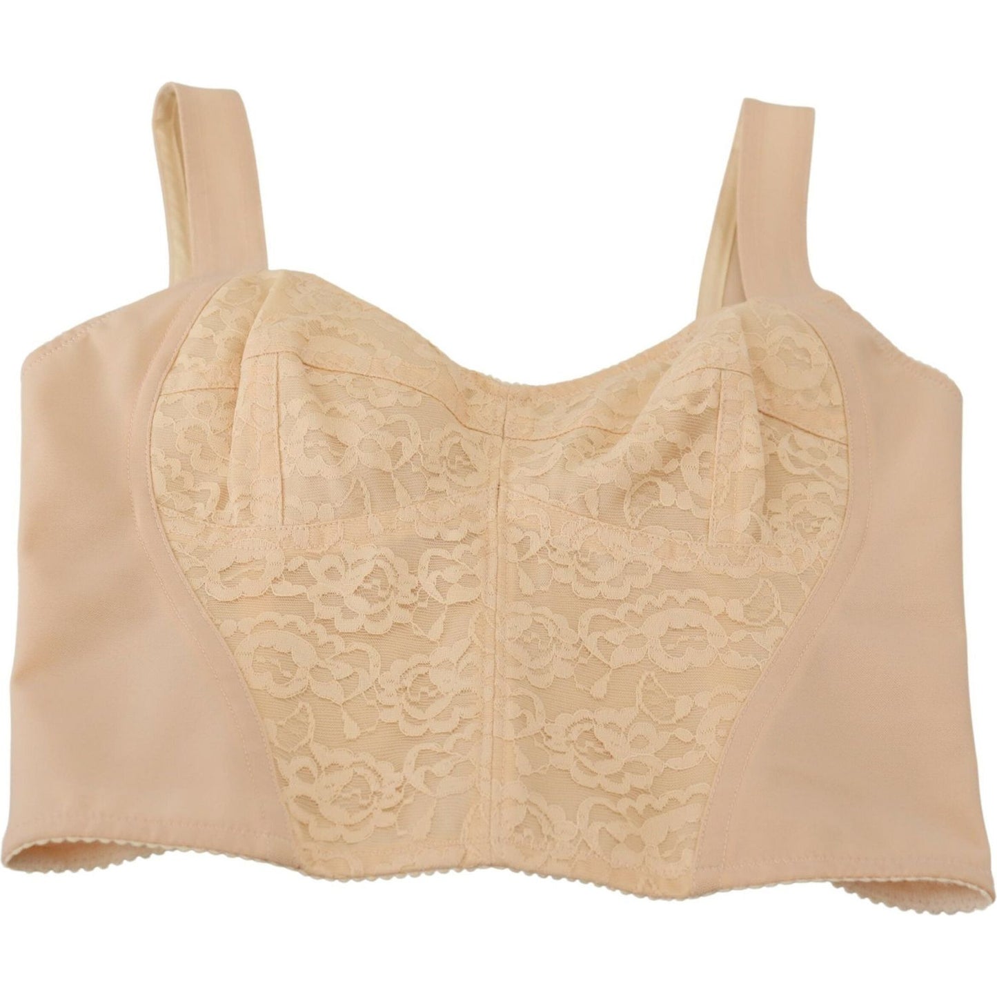 Dolce & Gabbana Elegant Beige Bustier Corset Top Dolce & Gabbana