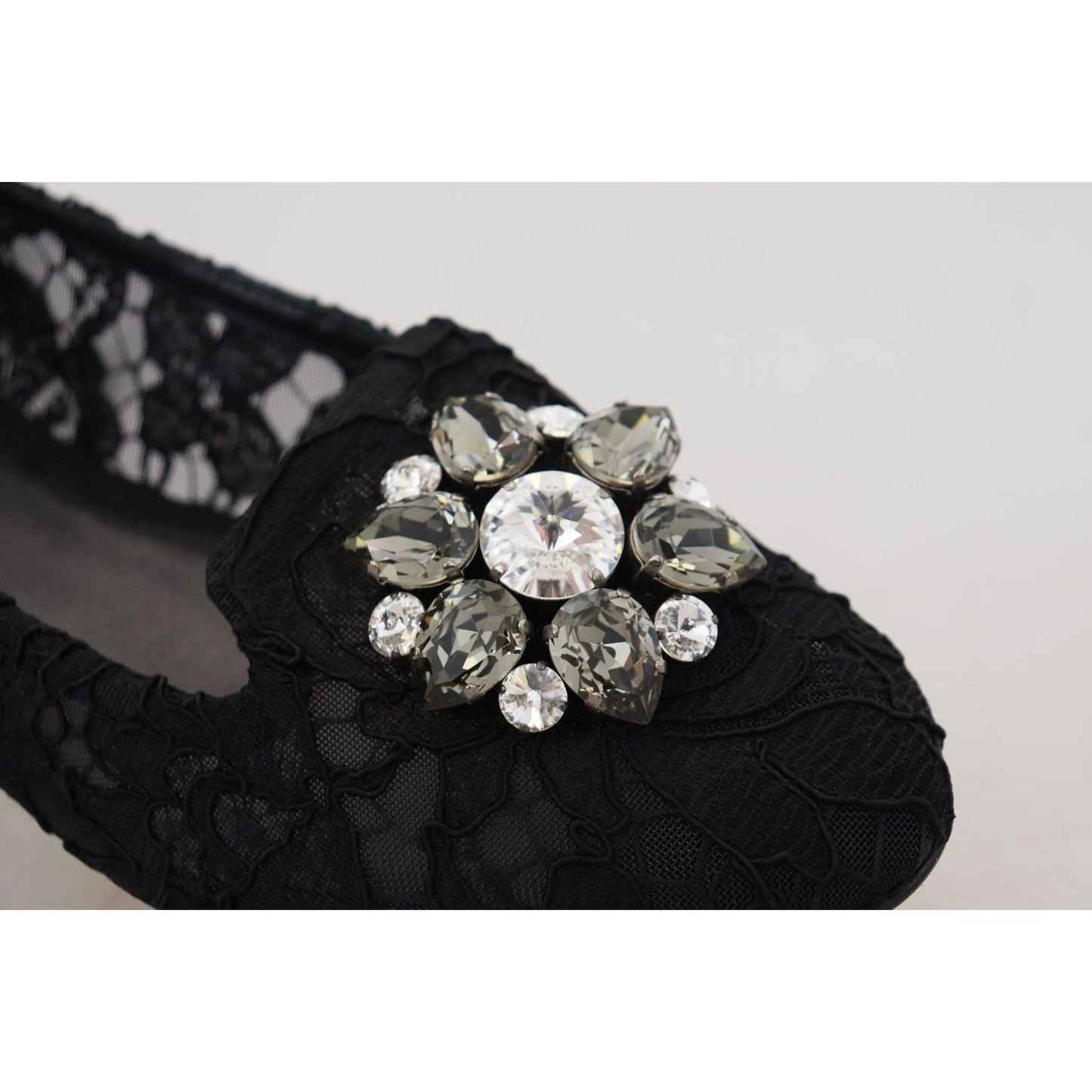 Dolce & Gabbana Elegant Floral Lace Flat Vally Shoes Dolce & Gabbana