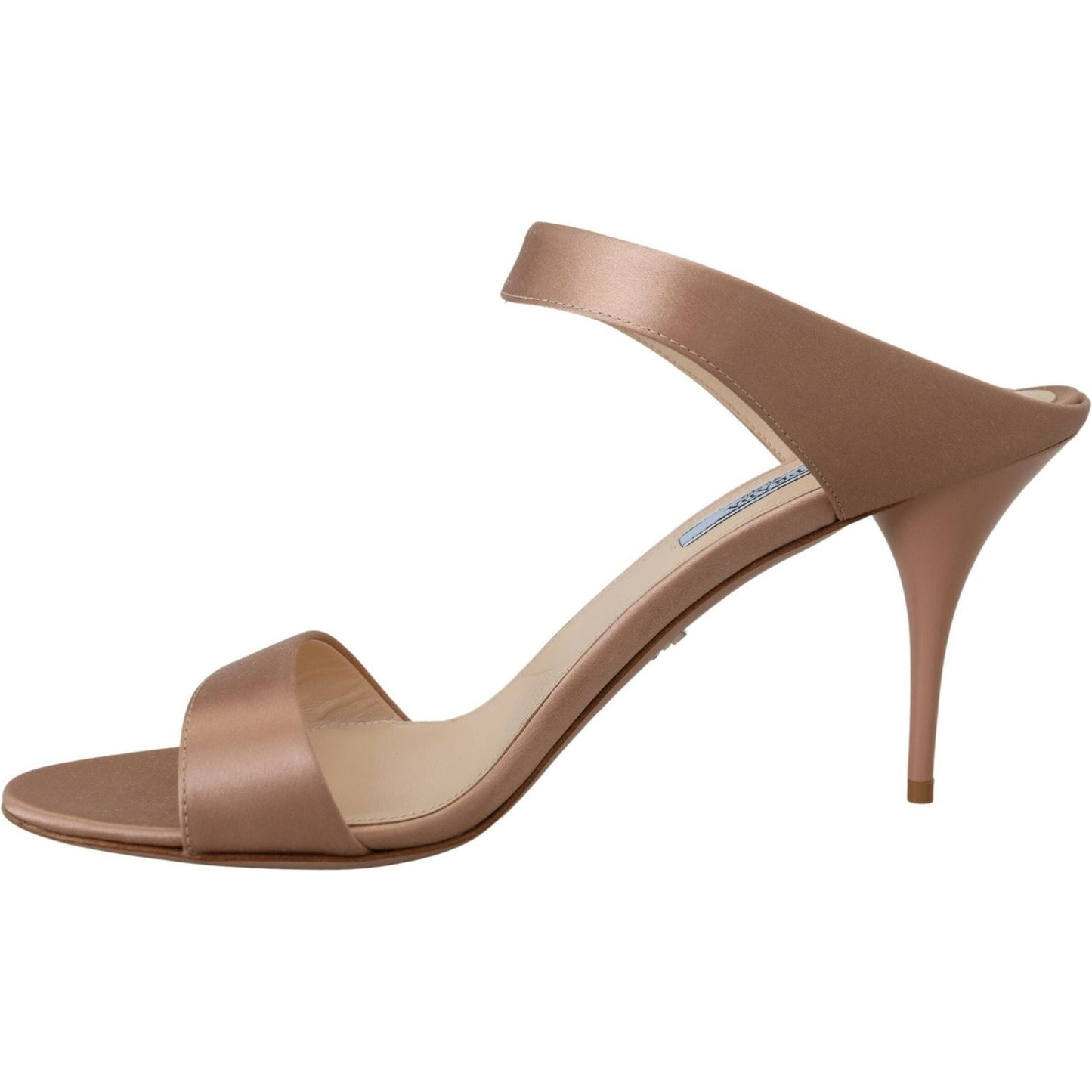 Prada Glimmering Rose Gold Leather Heels Prada