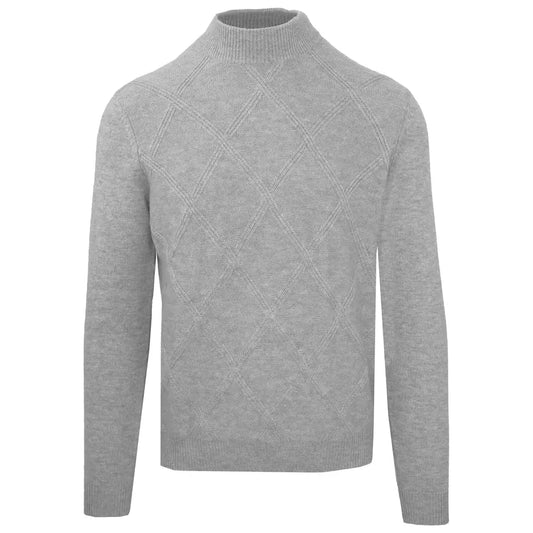 Malo Gray Wool Men's Turtleneck Sweater Malo