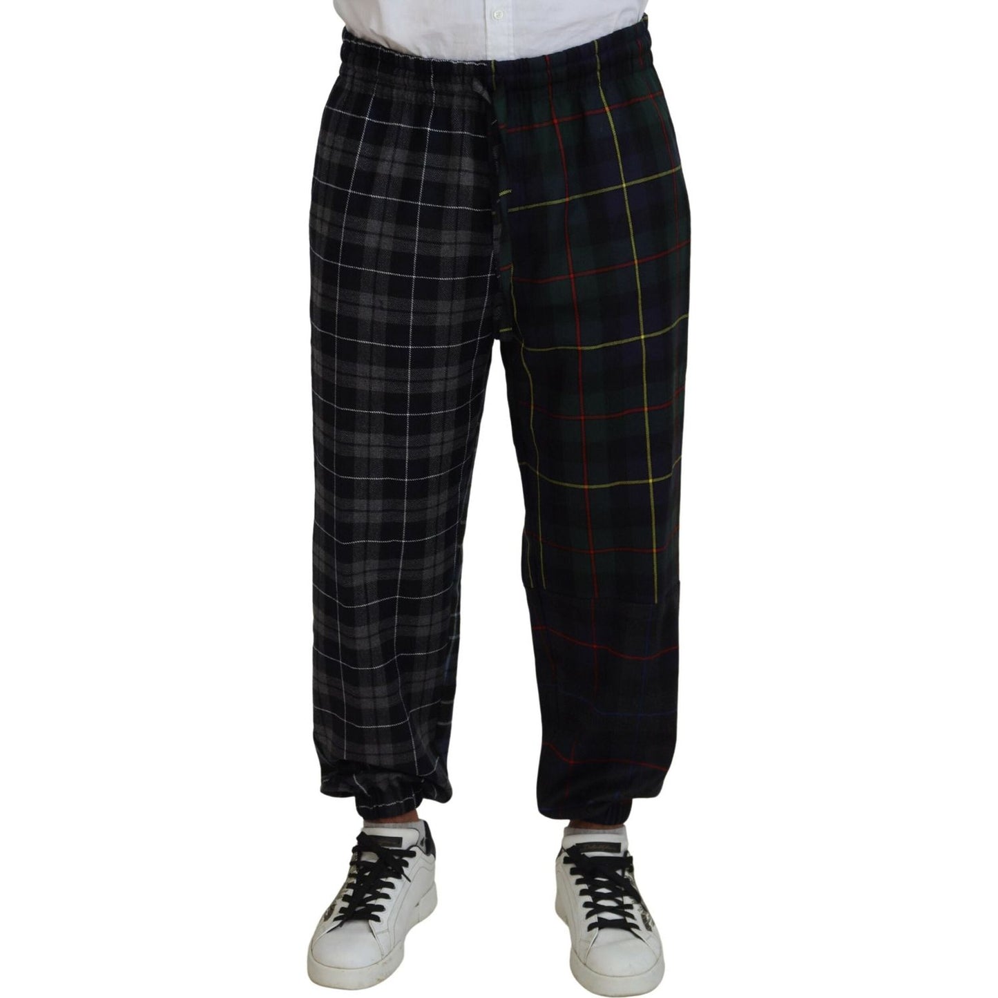 Dolce & Gabbana Checkered Wool Blend Jogger Pants Dolce & Gabbana