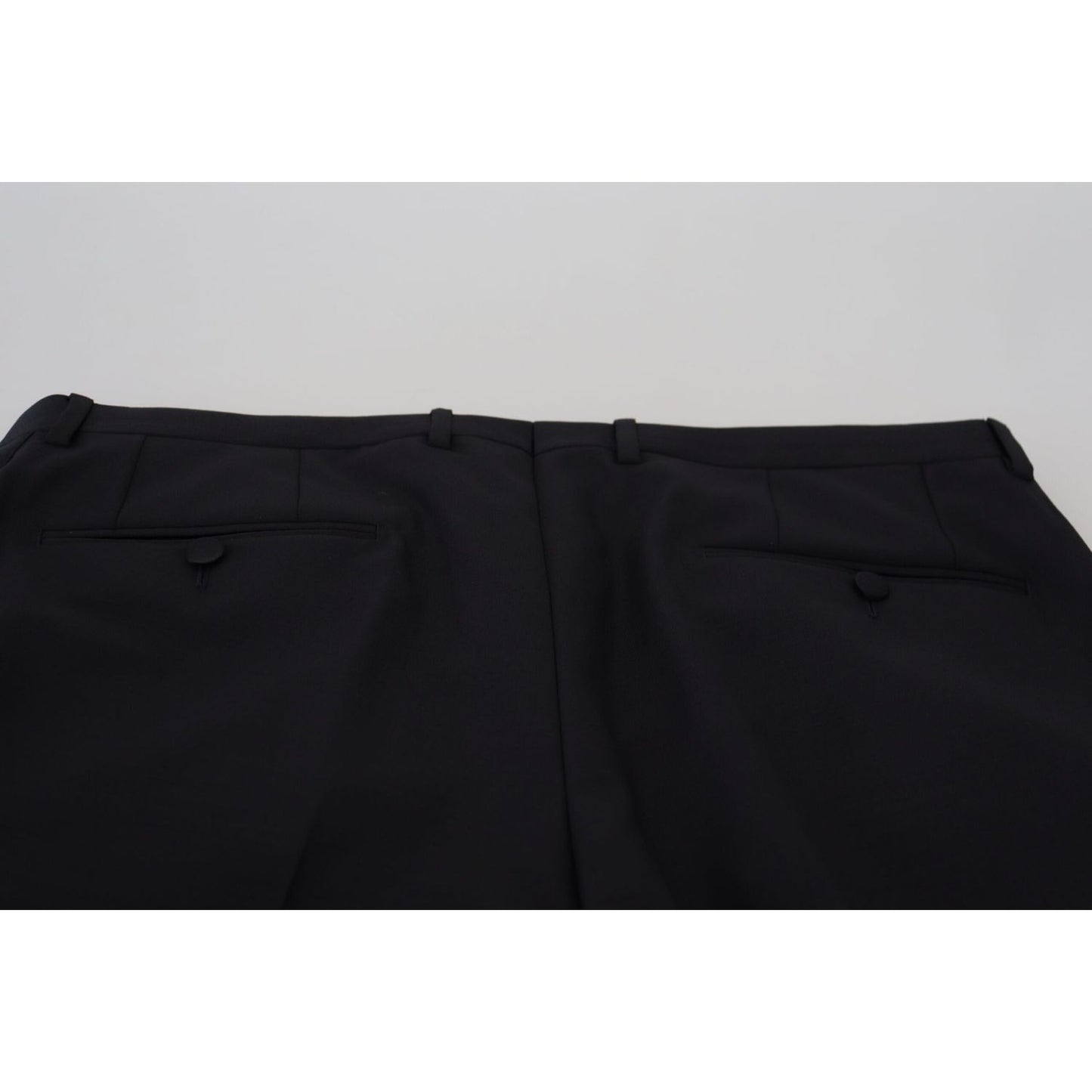 Dolce & Gabbana Black Wool Chino Dress Formal Pants