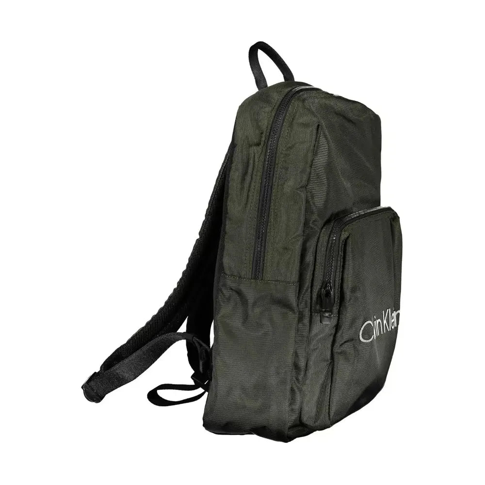 Calvin Klein Green Polyester Men Backpack Calvin Klein