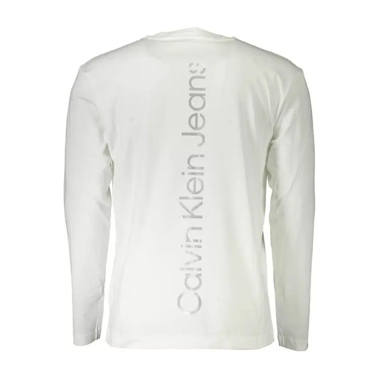 Calvin Klein White Cotton Men T-Shirt Calvin Klein