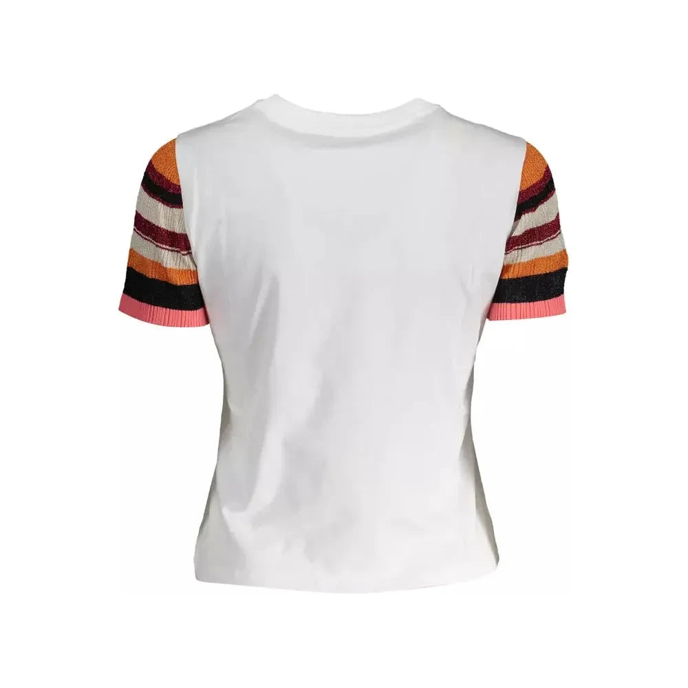 Desigual White Cotton Women T-Shirt Desigual