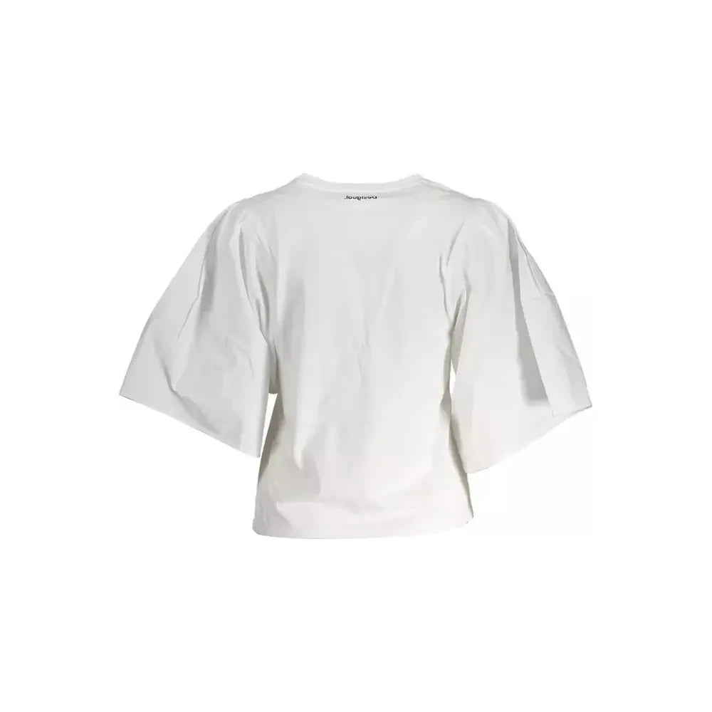 Desigual White Cotton Women T-Shirt Desigual