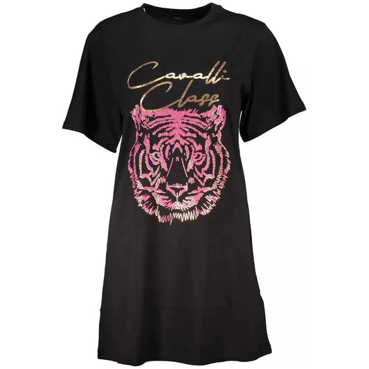 Cavalli Class Black Cotton Women Top Cavalli Class