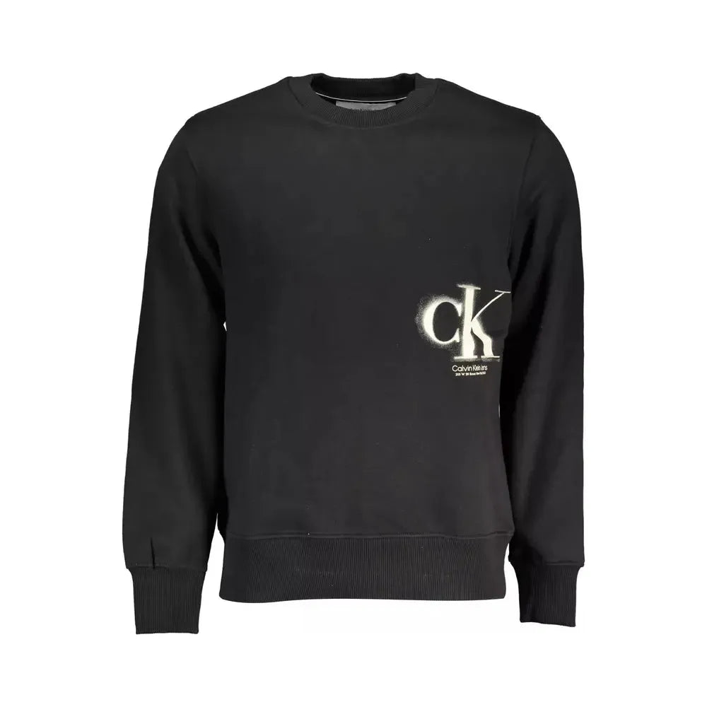 Calvin Klein Black Cotton Men Sweater Calvin Klein